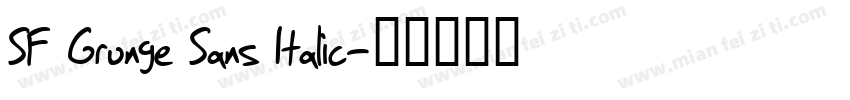 SF Grunge Sans Italic字体转换